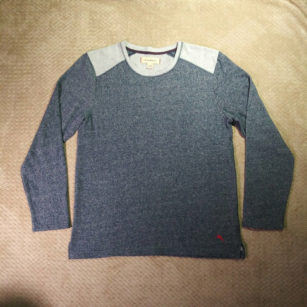 TOMMY BAHAMA Crew Neck Pullover Long Sleeve Blue S